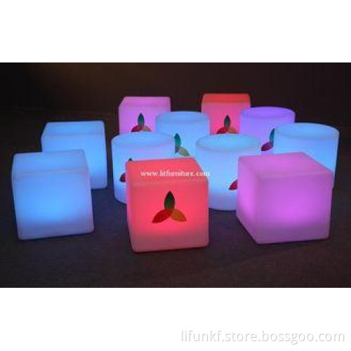 LED ottoman cube / Lighting Furniture / Unbreakable Glowing